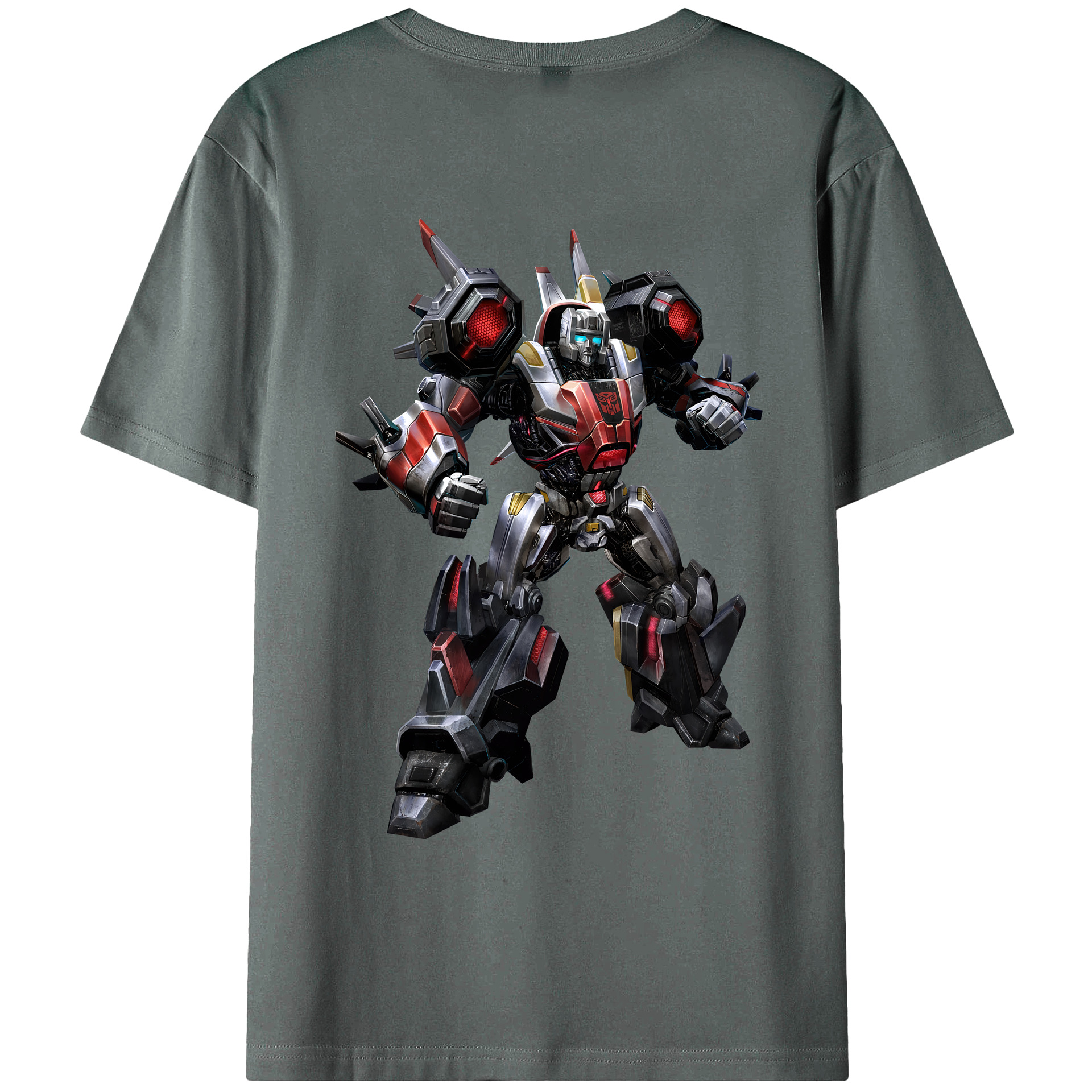 （画像用） Transformers トランスフォーマー 綿100％ メンズ半袖Tシャツ（バックプリント） 通気性